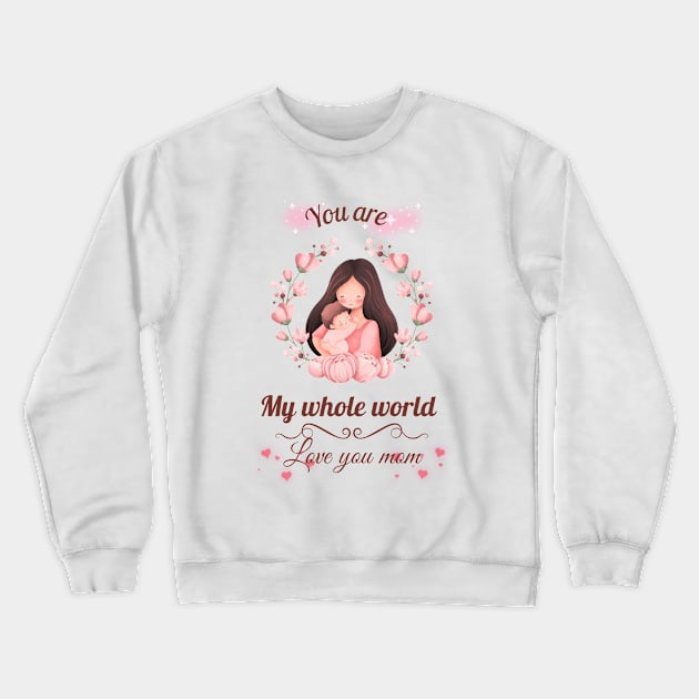 Love Mom, Happy Mother's day Crewneck Sweatshirt by Salasala